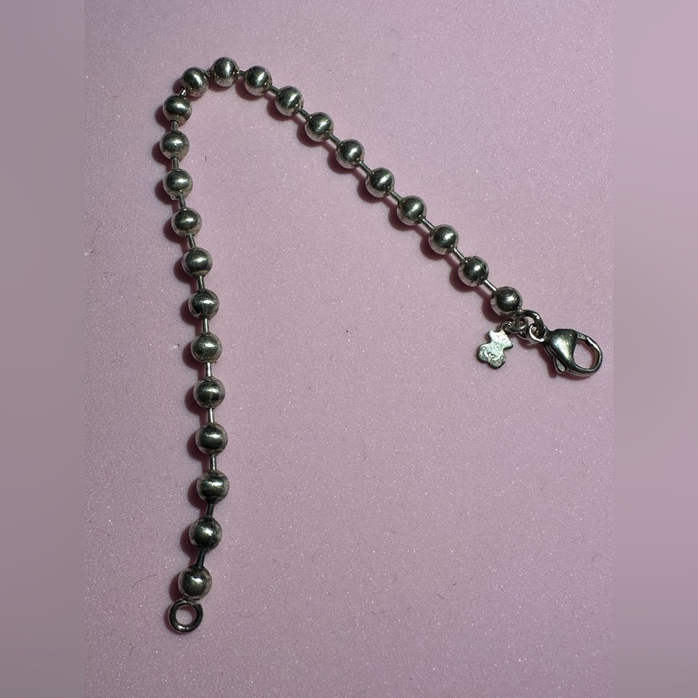 TOUS: Silver Beaded Charm Bracelet (USED) - Picture 4 of 13